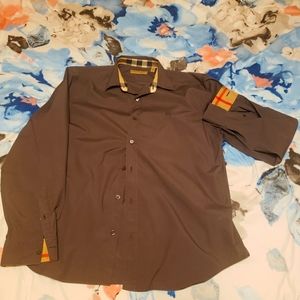 Burberry XL Grey William Long Sleeve Button Down